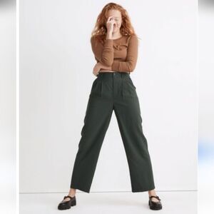 Madewell Dark Green Pleated Pants Size 23